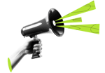 Hand Holding A Megaphone