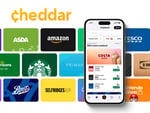 Promotional image featuring discounts for Cheddar App