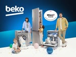 Promotional banner displaying Beko products