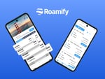 Roamify brand promotional banner with discount details