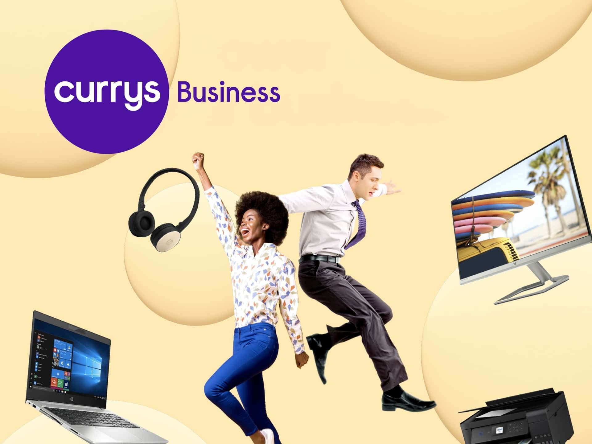 Promotional graphic for Currys Business discounts