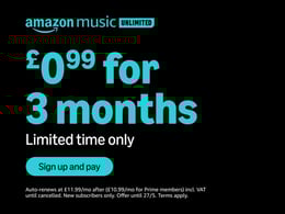 Promotional image for Amazon Music UK 3 Months discount