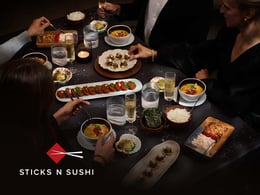 Sticks N Sushi restaurant cover with promotional offer