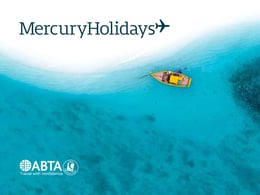 Promotional banner for Mercury Holidays discounts