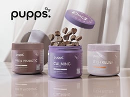 Promotional banner featuring Pupps products