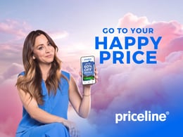 Promotional banner for Priceline English discounts