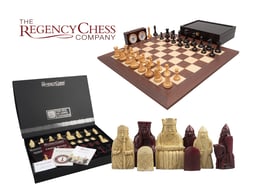 Promotional image featuring discounts at The Regency Chess Company