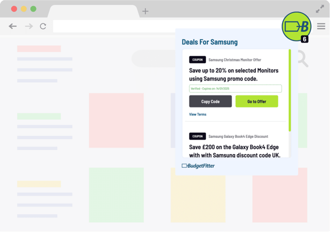 Screenshot Of Budgetfitter'S Browser Extension Interface