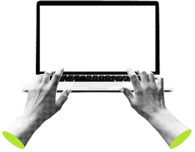 Hand Operating A Computer