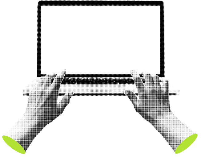 Hand Operating A Computer