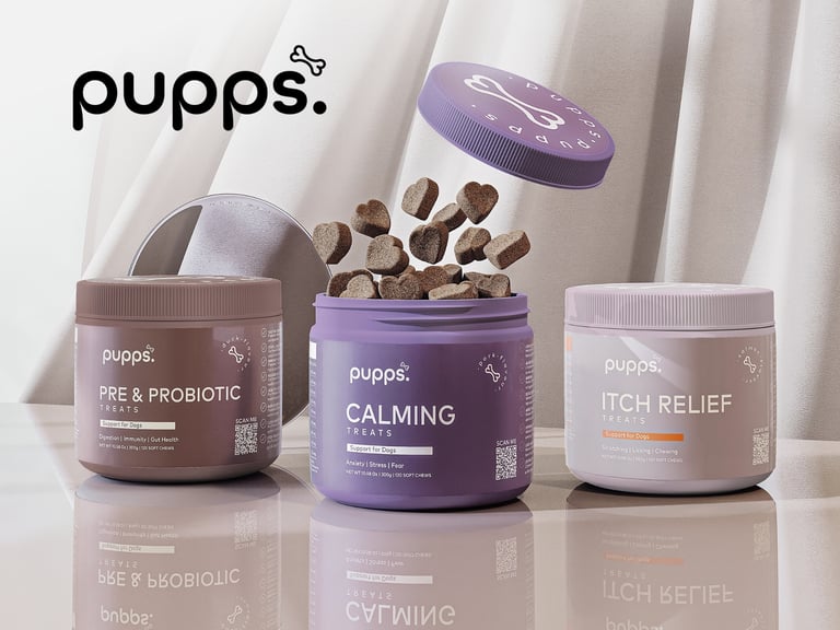 Promotional Banner Featuring Pupps Products