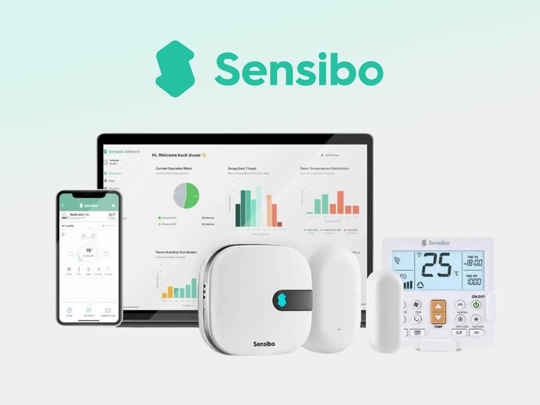 Sensibo Product On Display With Promotional Details