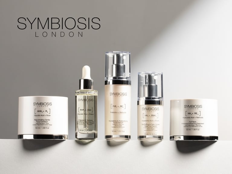 Symbiosis Skincare Promotional Cover Image Showcasing Discounted Products