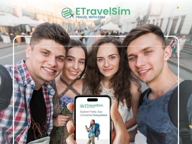 Etravelsim Promo Banner Showcasing Travel Discounts