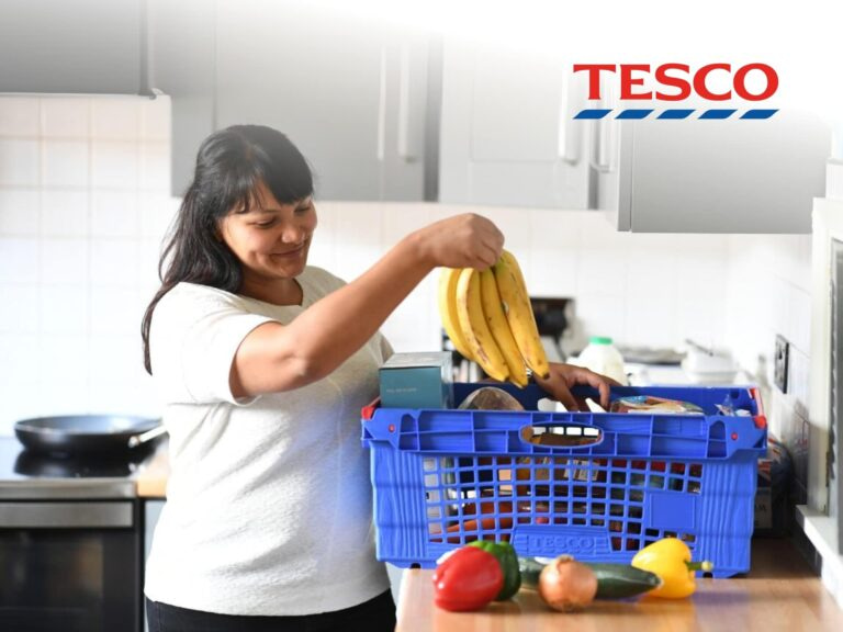 Promotional Banner For Tesco Online Grocery Discounts