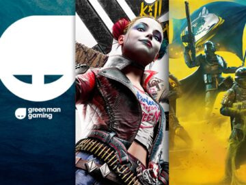 Promotional banner featuring Green Man Gaming discounts
