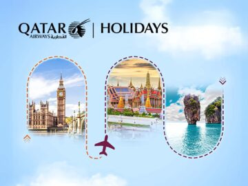 Promotion banner for Qatar Airways Holidays discounts