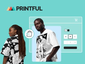 Printful promotional banner showcasing discounts