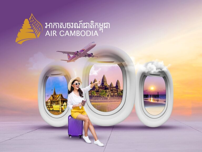 Promotional Banner Of Air Cambodia Featuring Discounts