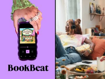 Promotional image displaying Bookbeat's latest discounts