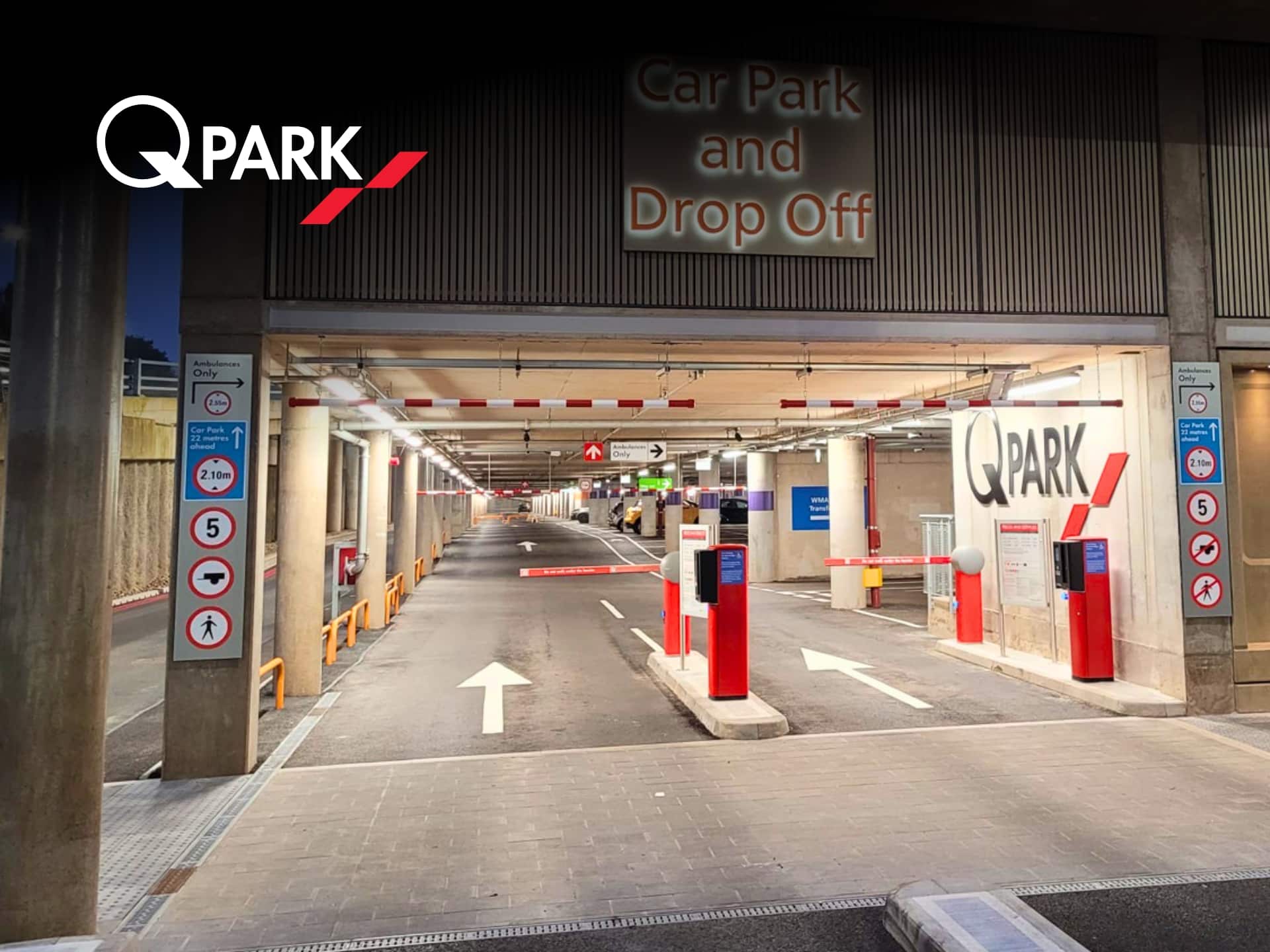 Q Park Promotional Banner Showcasing Discounted Rates