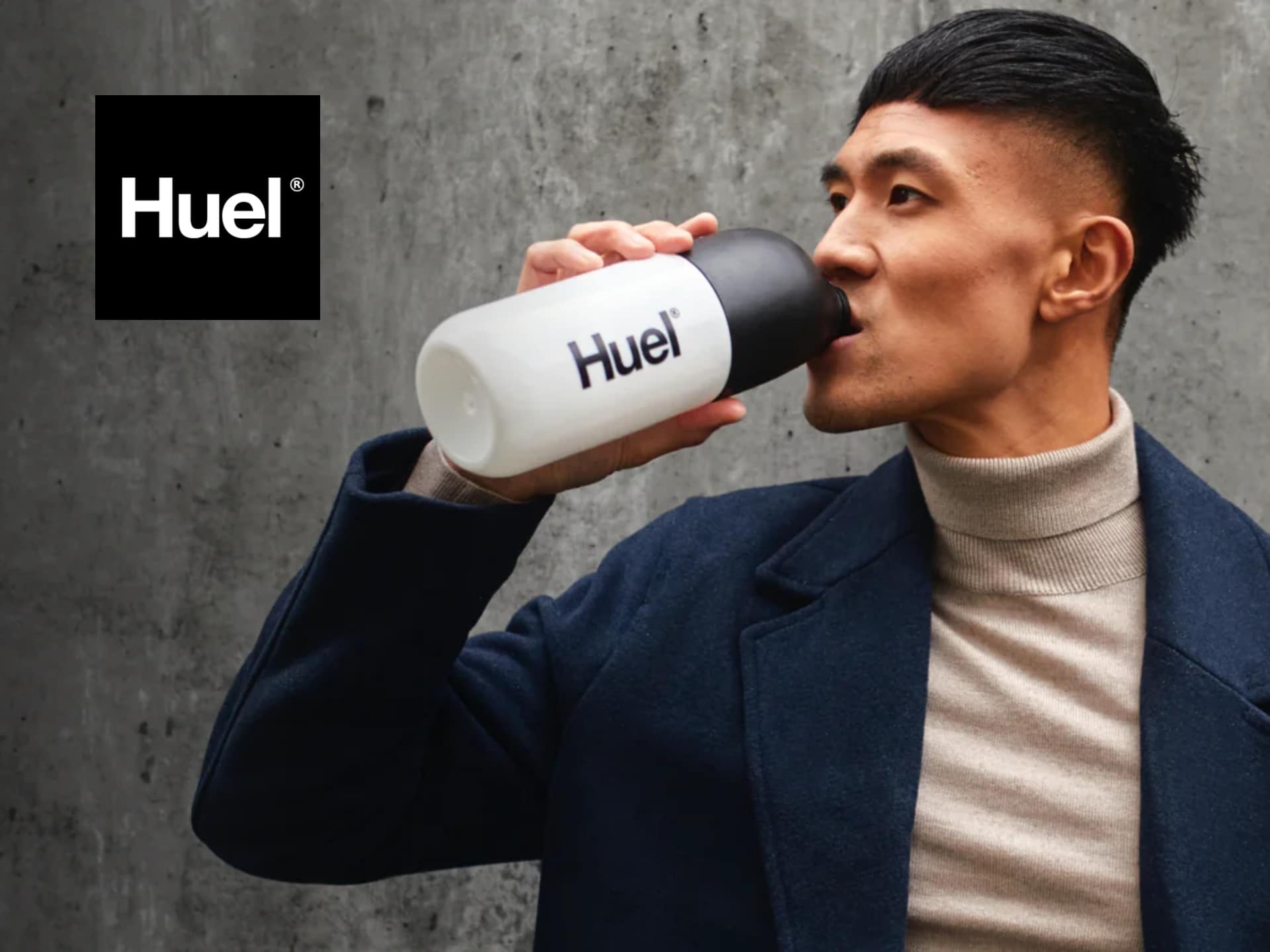 Huel products displayed for promotional discounts and offers