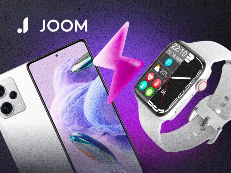 Image Showcasing A Smartphone And Smartwatch With The Joom Logo, Highlighting Modern Technology And Connectivity.