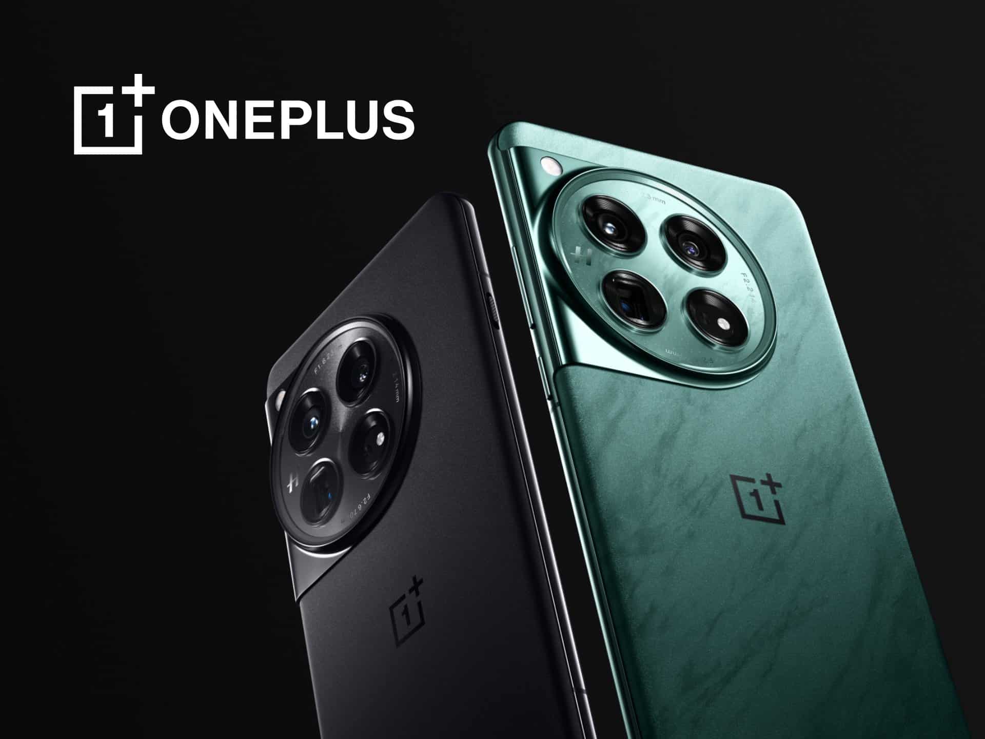 Image Showcasing Two Oneplus Smartphones, One In Sleek Black And The Other In A Vibrant Green, Highlighting Their Distinctive Camera Designs Against A Dark Background. Oneplus Logo Prominently Displayed.