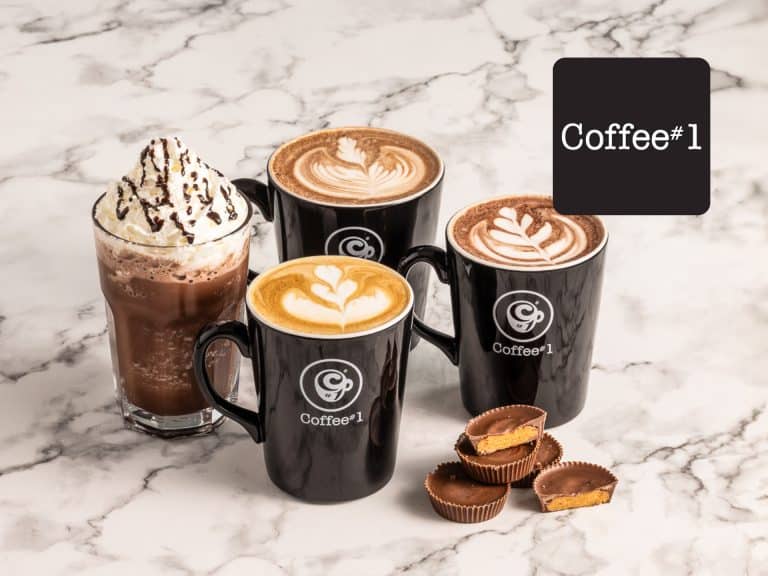 Coffee1 Branded Cup Showcasing Promotional Discounts