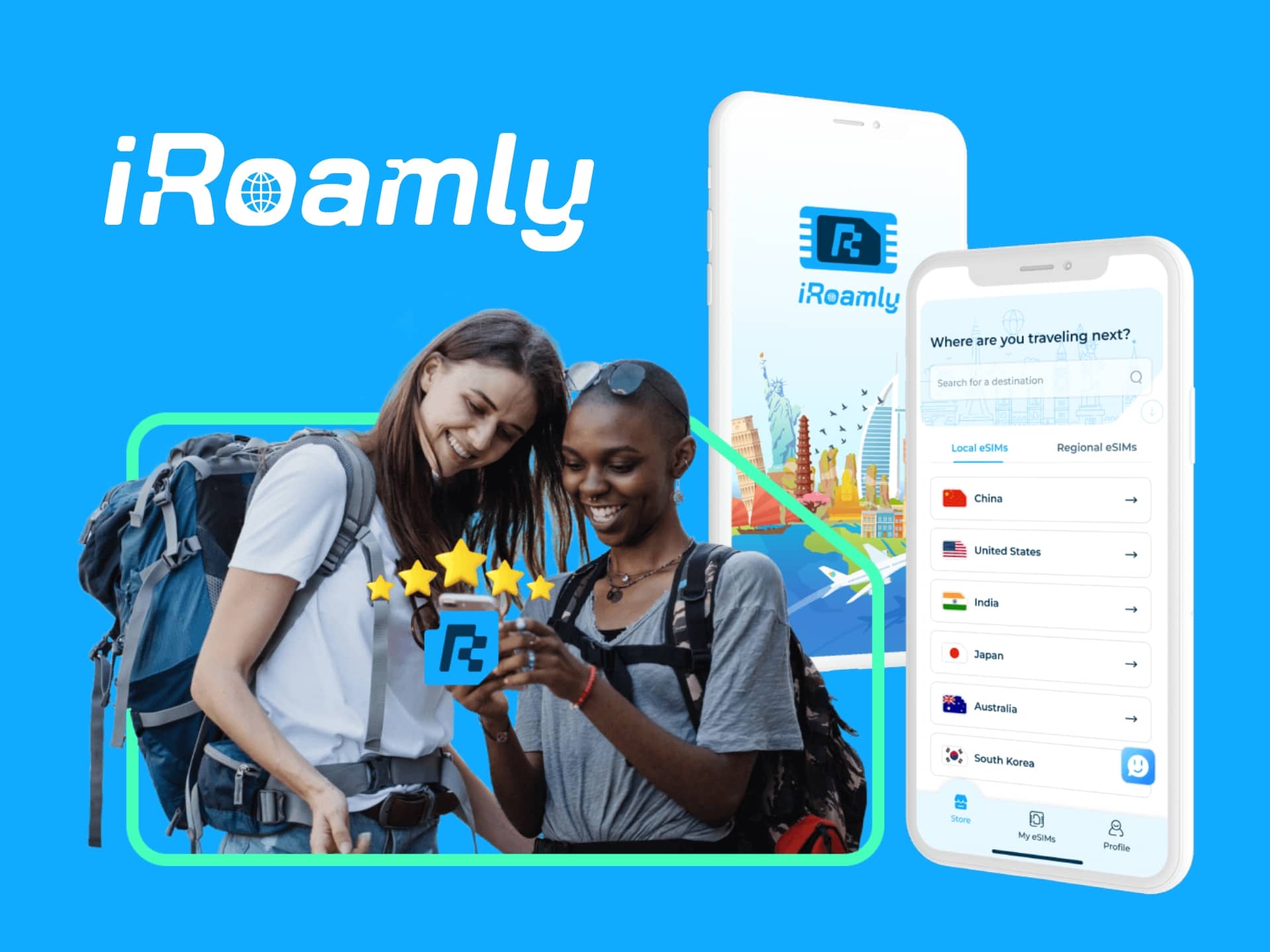 Iroamly Esim Promotional Banner Featuring Exclusive Discounts
