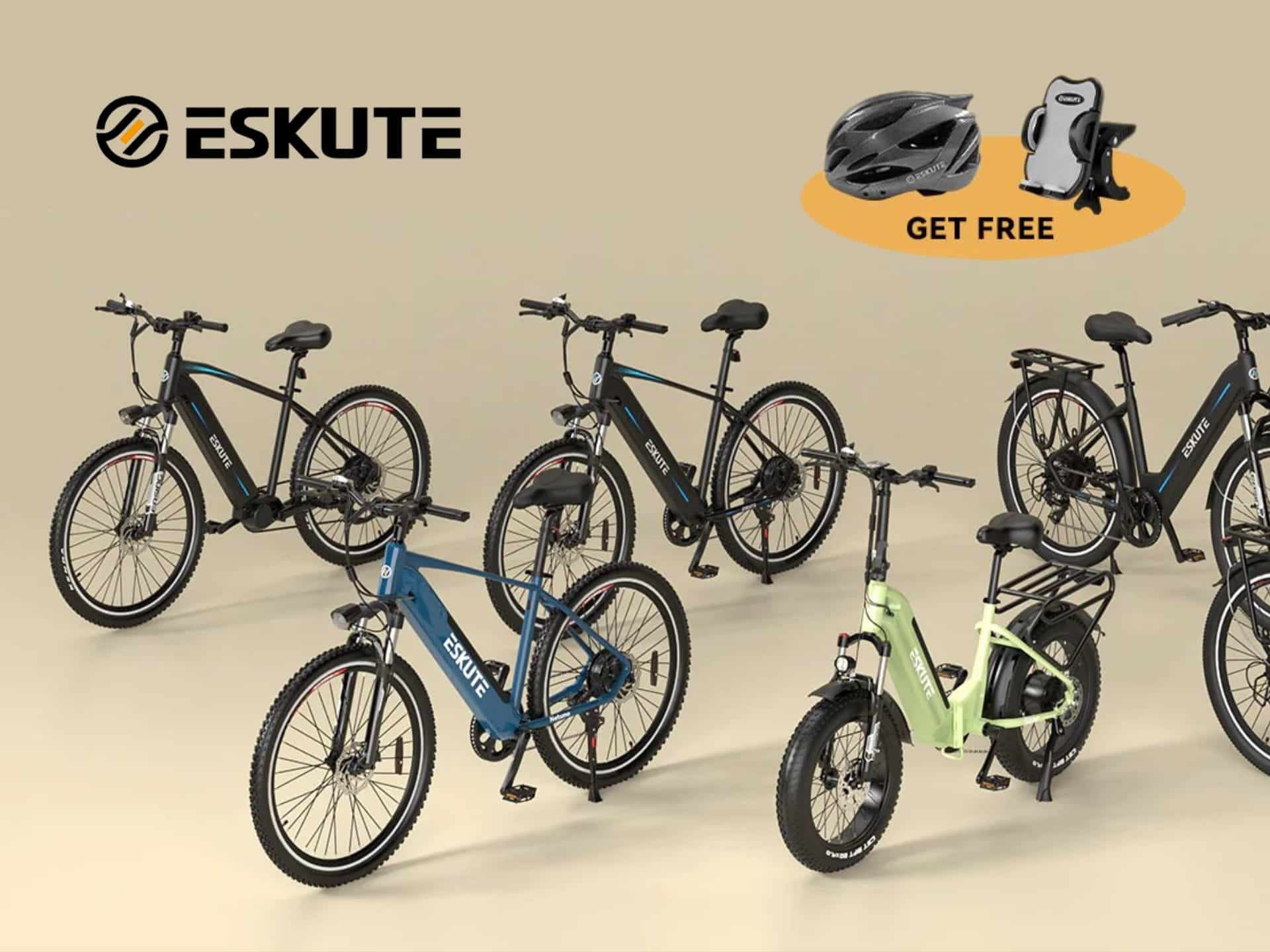 Promotional Eskute Bikes Display With Discount Offers