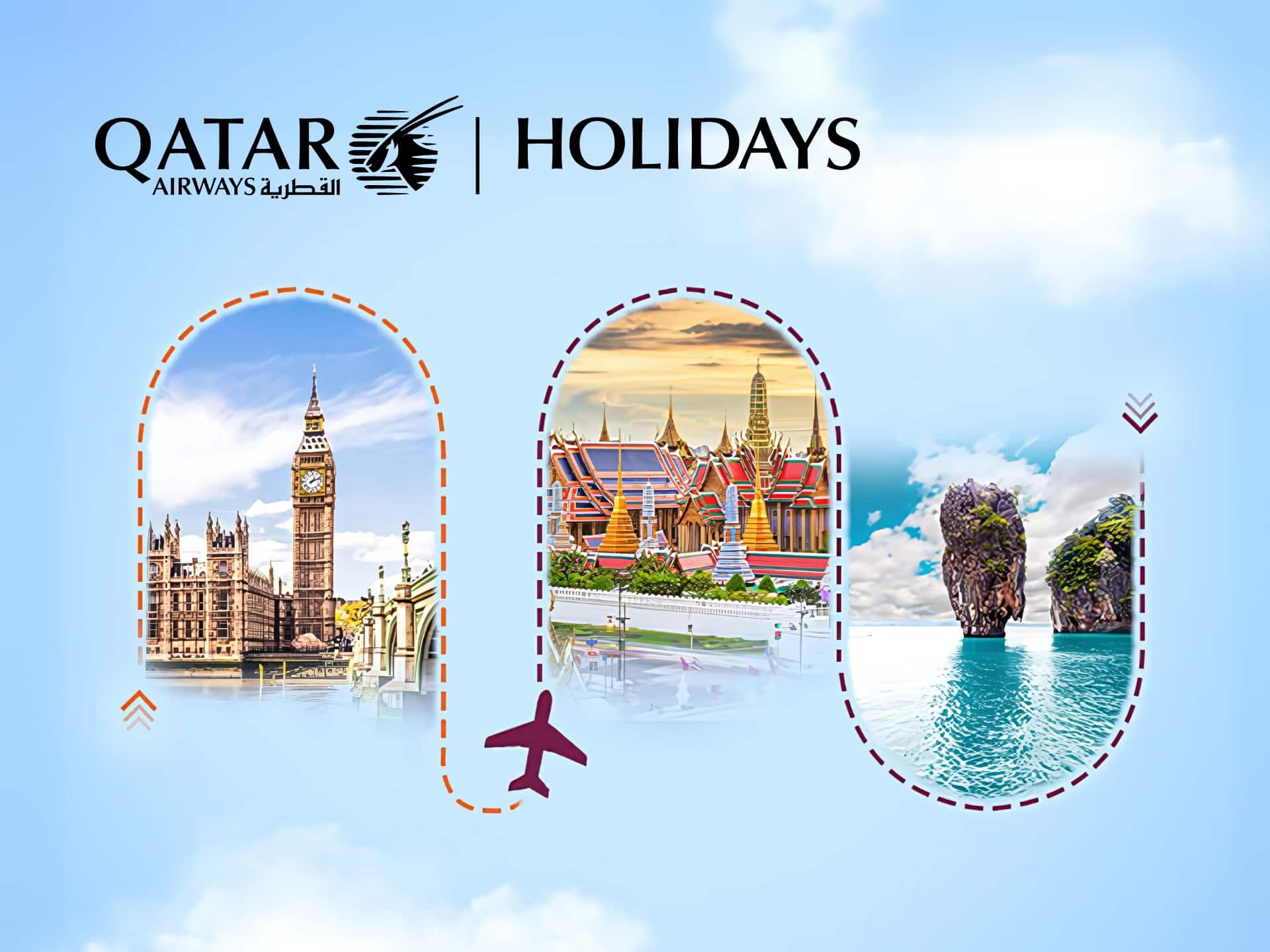 Promotion Banner For Qatar Airways Holidays Discounts