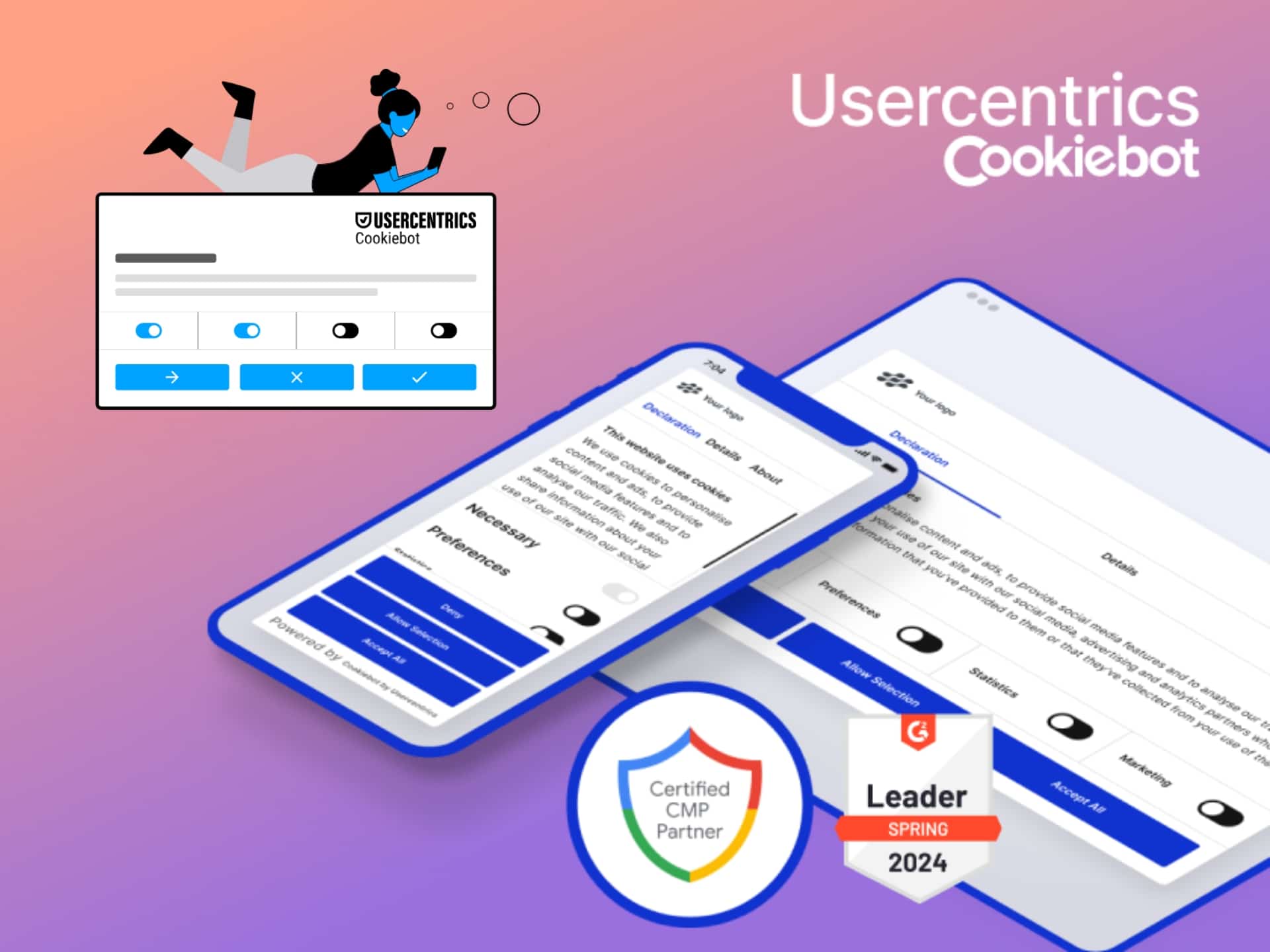 Cookiebot Promo Code Cookiebot logo on a web page, highlighting GDPR compliance and cookie consent solutions for websites. Protect user privacy with secure data management.