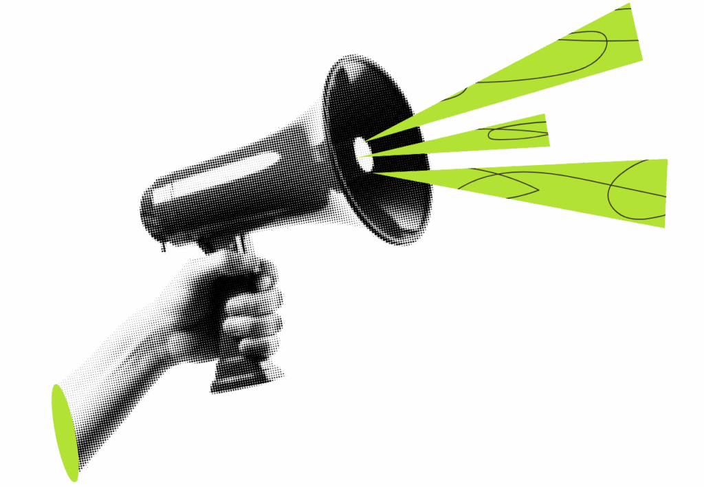 Hand Holding A Megaphone
